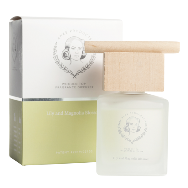 Anke Products - Lily Magnolia Blossom Wooden Top Diffuser Retail Box