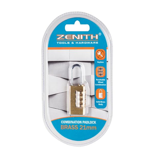 Zenith - Padlock Combination - Brass - 21mm x 35mm