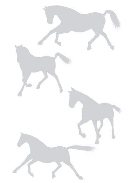 Frosted Vinyl Stickers - Horses - Decal - Art - Decor