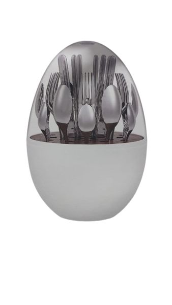 Stainless Steel Spoons Forks And Knives Tableware Egg Cutlery Set - 24 Pieces