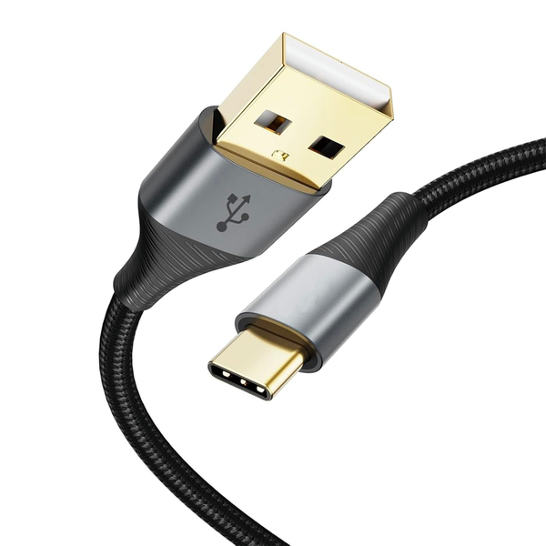 USB-C to USB-A Braided Charging Cable 2m (3A, 480Mbps)