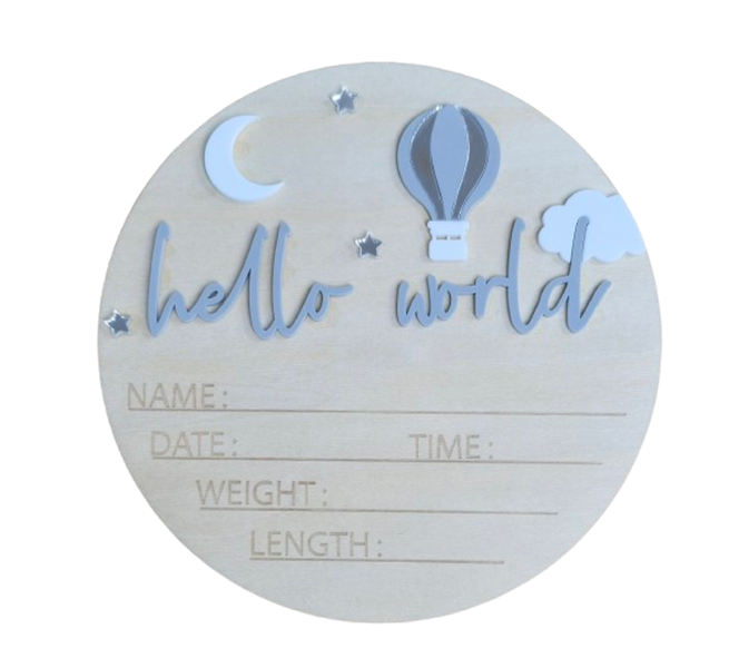 New Baby Birth announcement 3d
