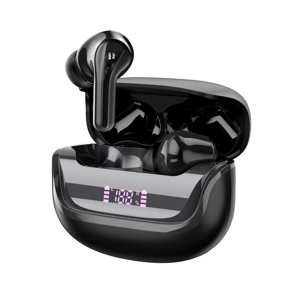 Bluetooth 5.4 Earphones with Noise Reduction and Long Battery Life - Black