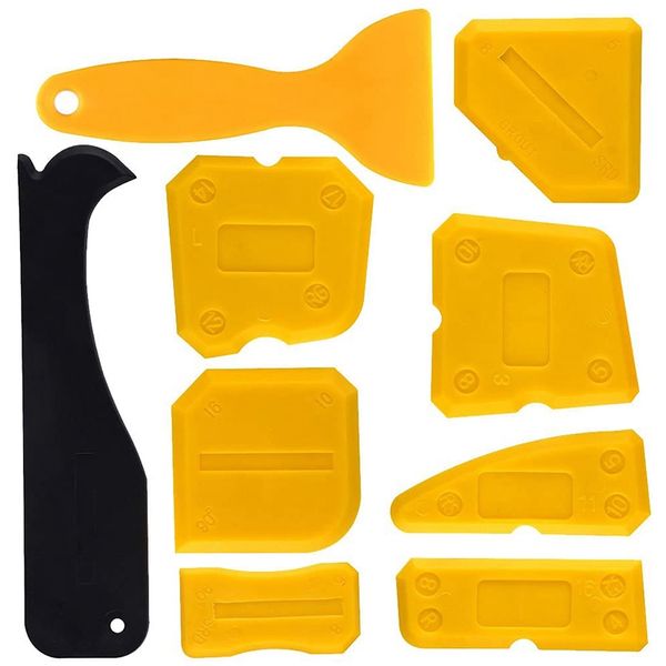 9 Pcs Silicone Sealant Scraper Smoothing Tool Caulking Tool Kit