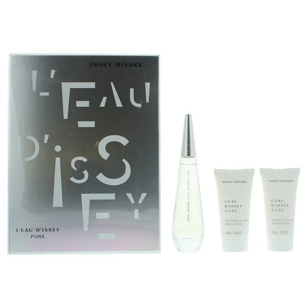 Issey Miyake 3 Piece Gift Set 50ml edp, 50ml Body Lotion and Shower Gel (Parallel Import)