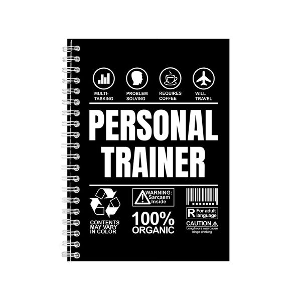 Personal Trainer A5 Notebook Fitness Gift Idea Writing Book Notepad