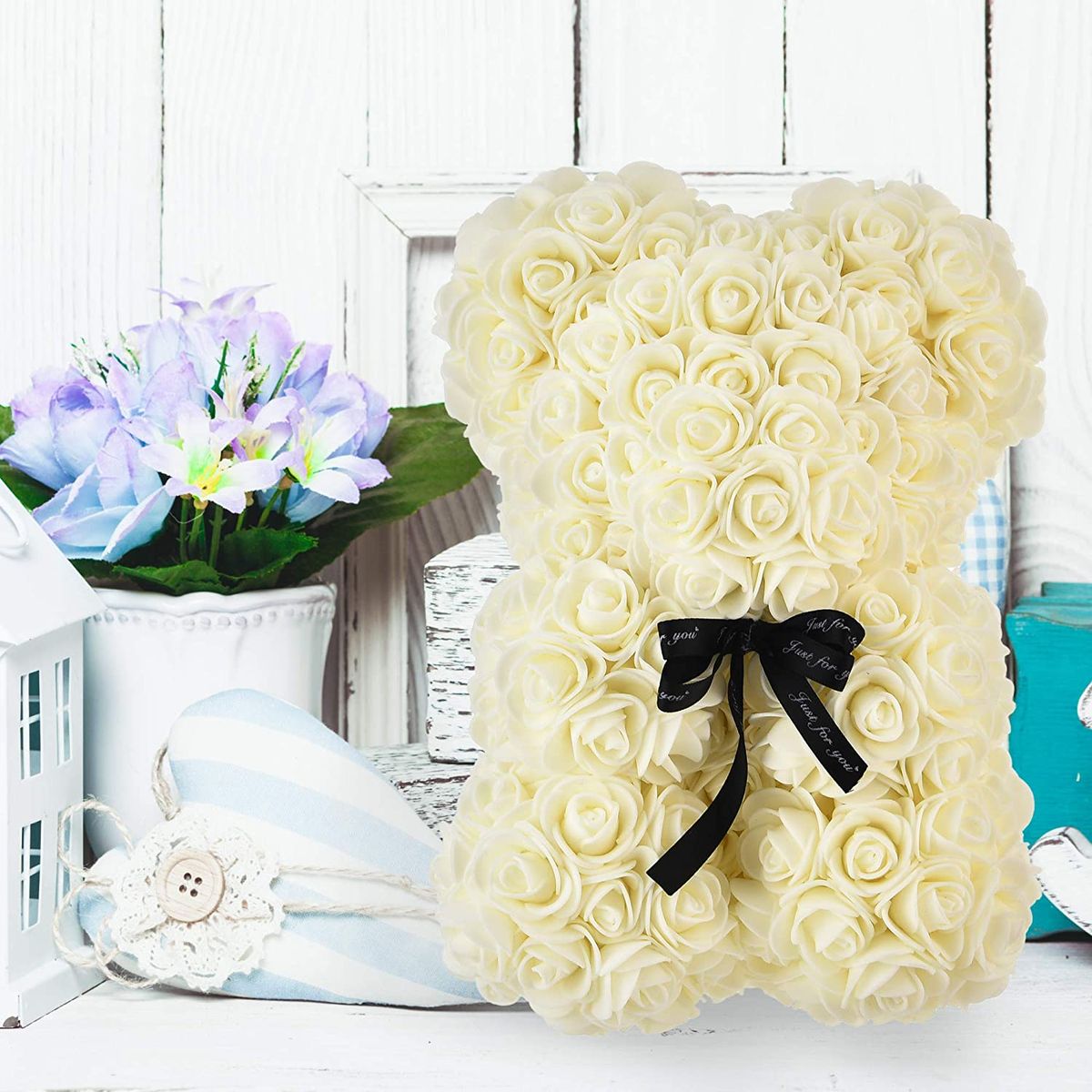 Forever Rose Teddy Bear Everlasting Love Bear with Display Box