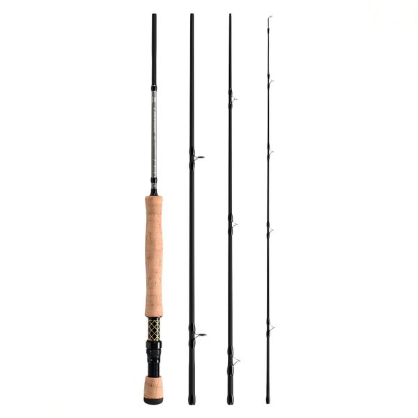 4-Piece Fly Fishing Rod - Black 210cm/82.6in 7/8#