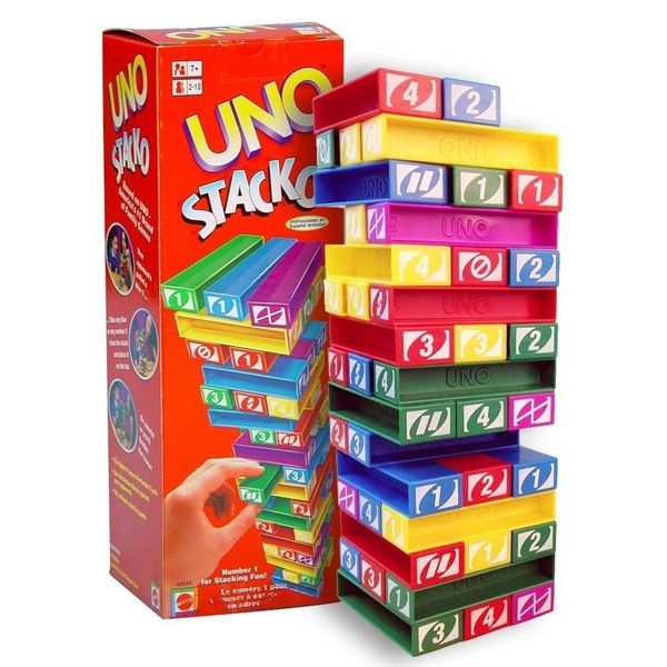 UNO Stacko Game for 2-10 Players Ages 7 Years and Up