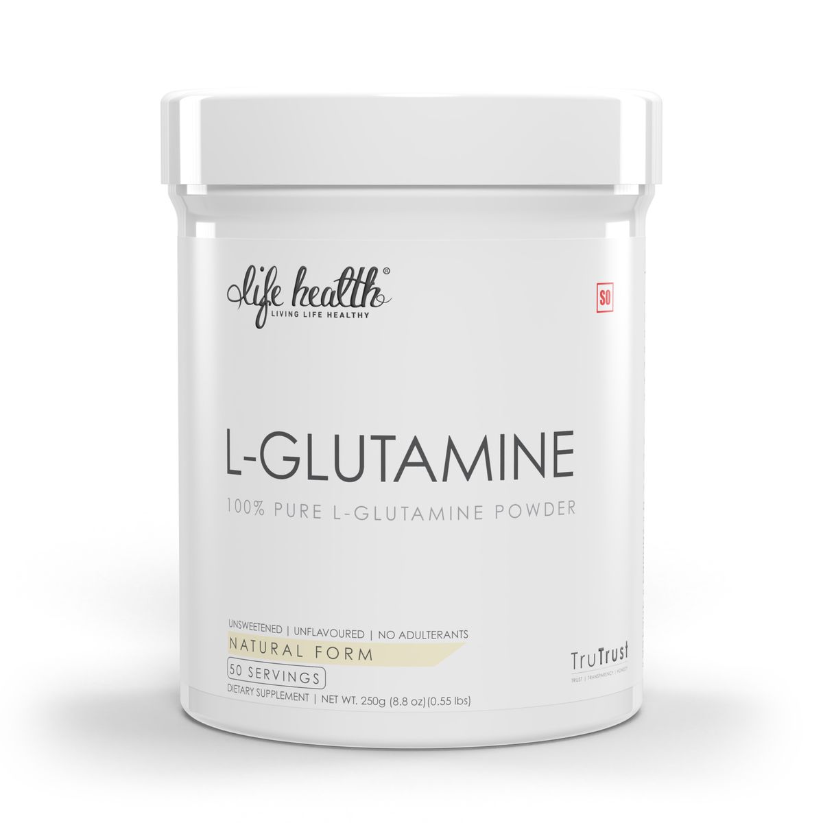 Life Health - L-Glutamine 100% Pure L-Glutamine Powder 250g