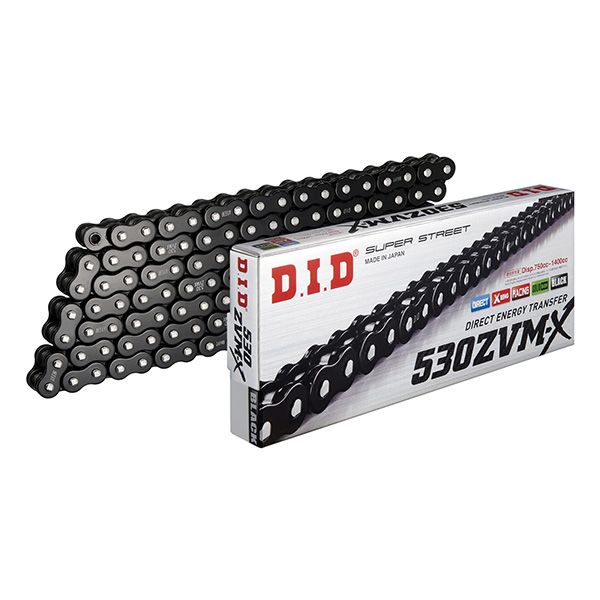DID 530 ZVM-X 120 link silver Super Street X ring chain