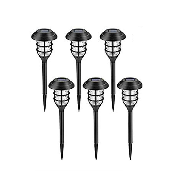 Pack of 6 Outdoor Waterproof LED Solar Garden Pathway Lights