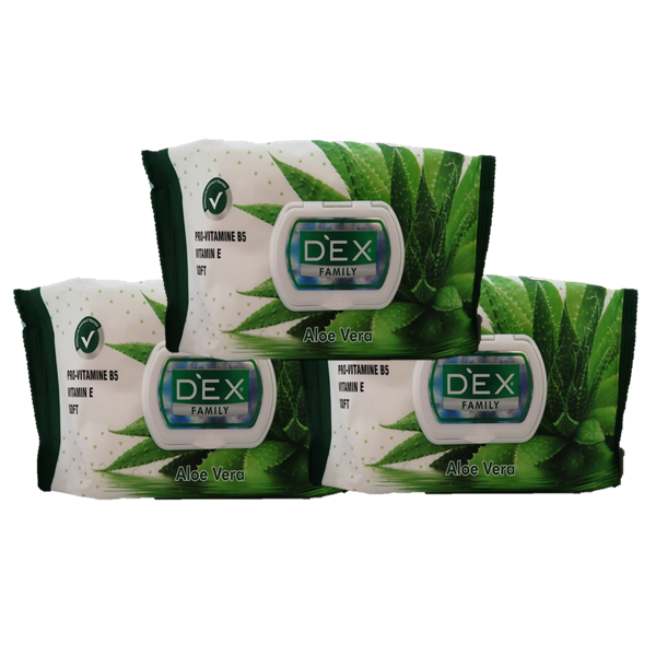 Dex Wet Wipes Aloe Vera 3 Pack