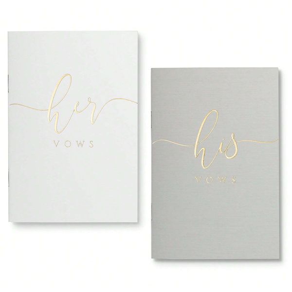 Elegant his and hers vow books