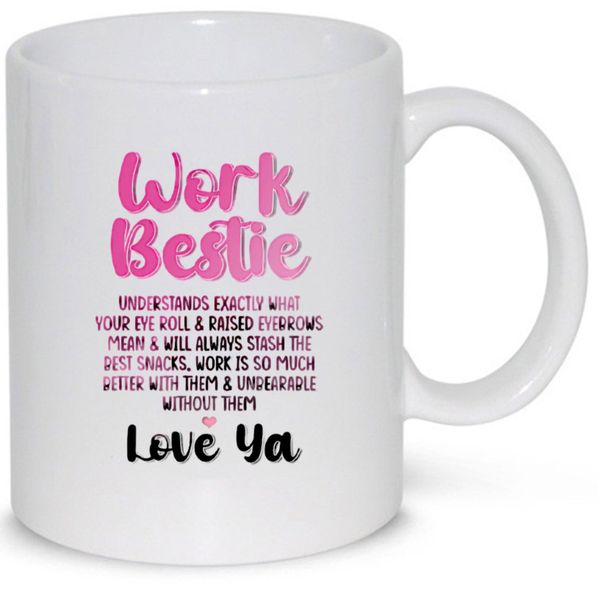 Work bestie love ya v9 Pack Mug