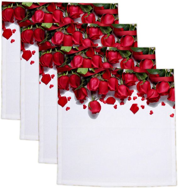 Pappa Joe - Printed Cloth Serviettes - Napkins - Roses for You
