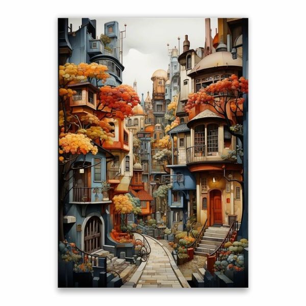 Fictional Town Alley Poster - A1