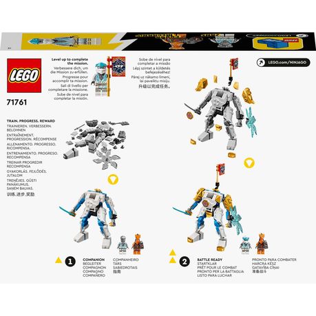 LEGO NINJAGO Zane s Power Up Mech EVO 71761 Building Toy Set