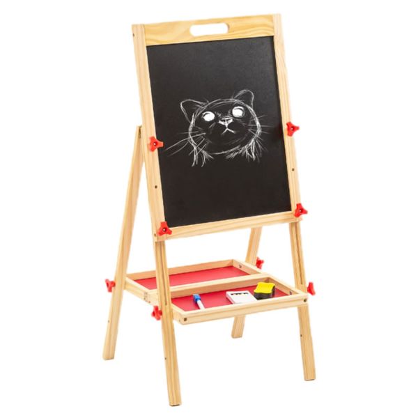Children Drawing Art Wooden Easel Folding Whiteboard and Blackboard YG-349