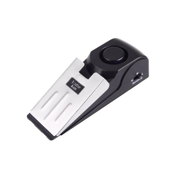 Mini Wireless Vibration Triggered Wedge Shaped Door Stopper Alarm