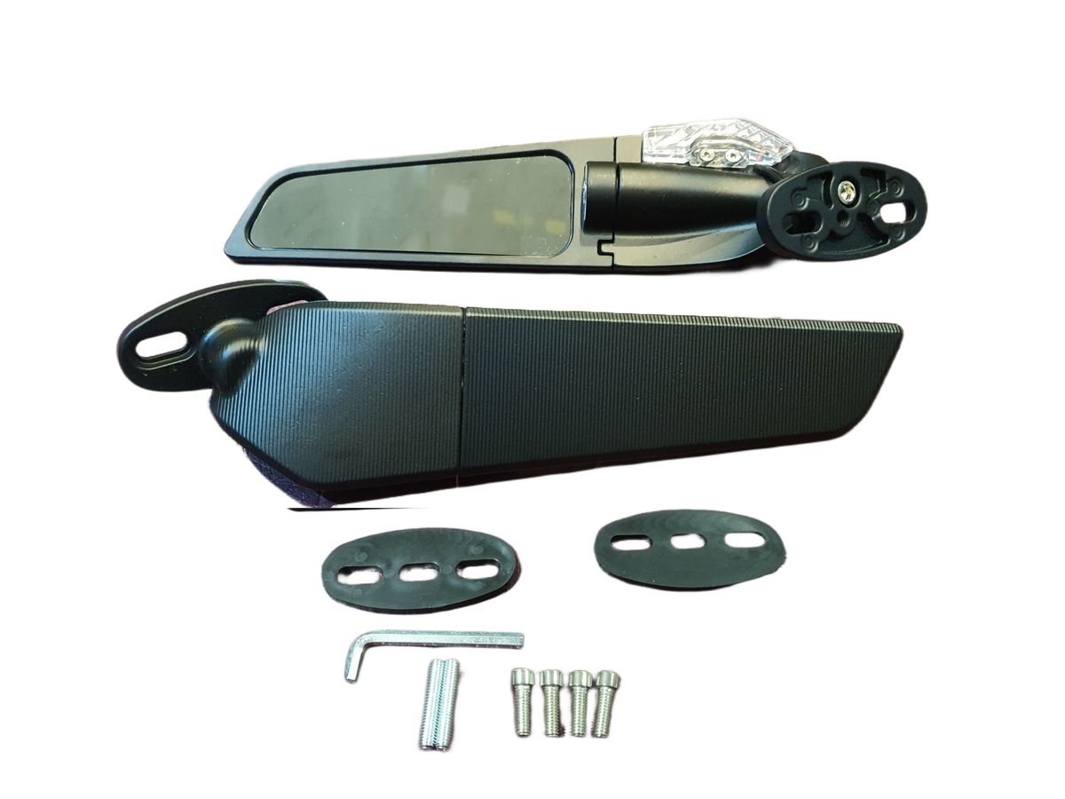 Universal Wing Motorcycle Mirrors - Large Set | Shop Today. Get it ...