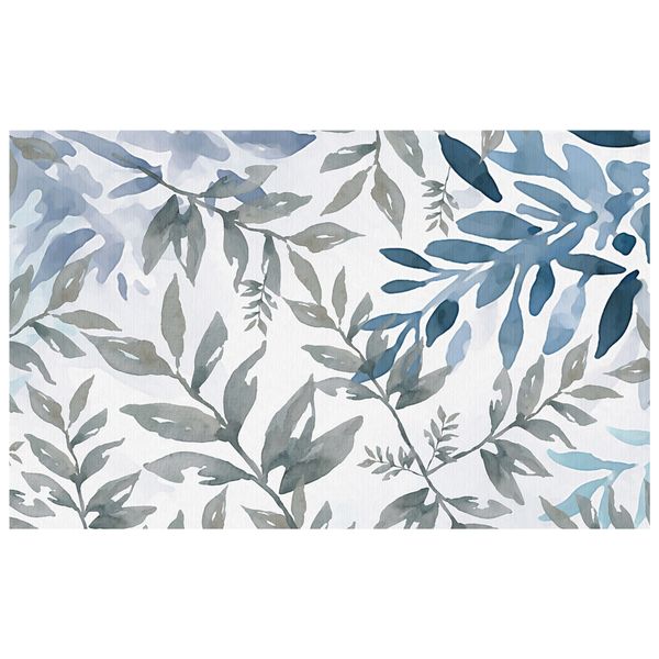 Ocean Blue Dried Leaves Rectangle Tablecloth