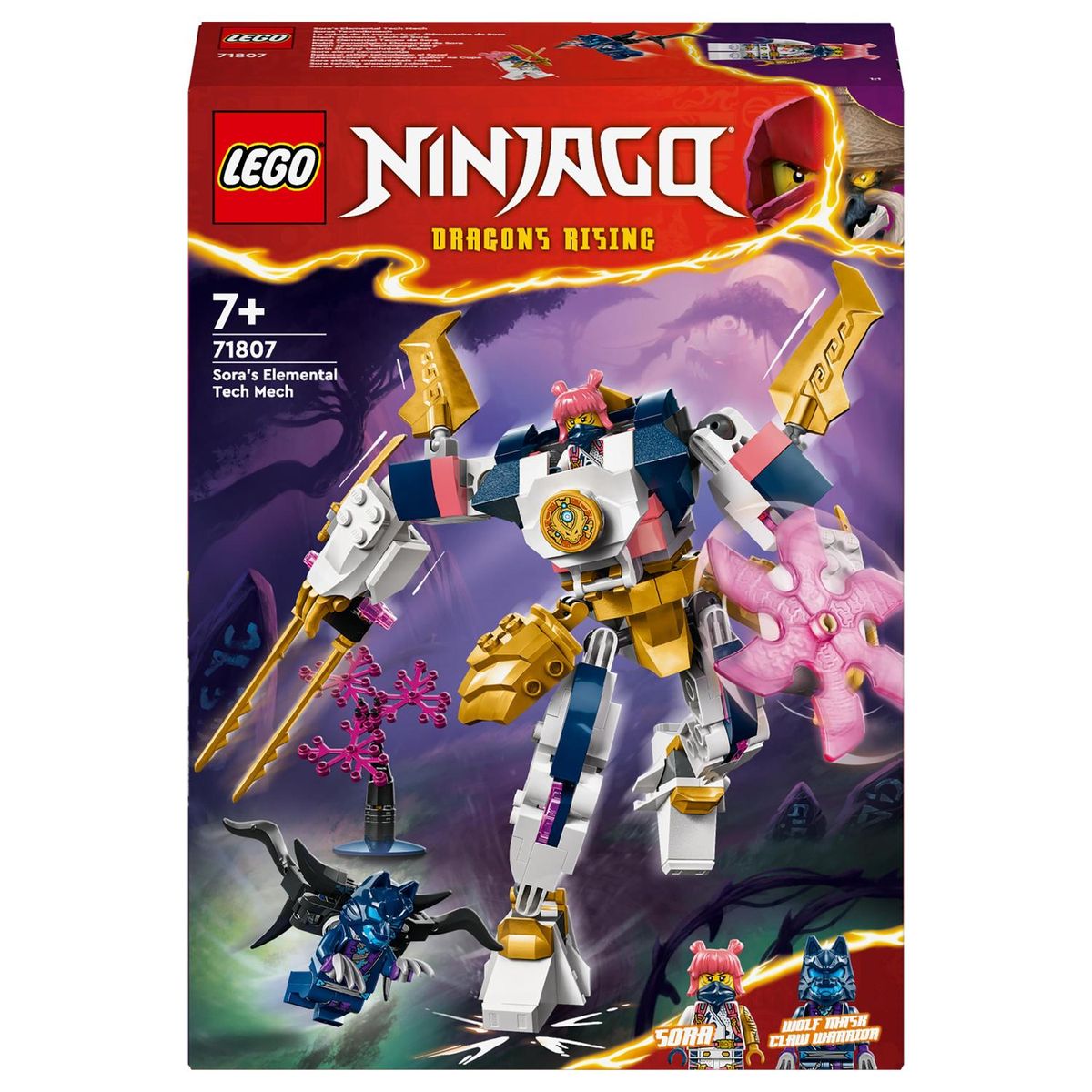 LEGO® NINJAGO® Sora's Elemental Tech Mech 71807 Building Toy Set