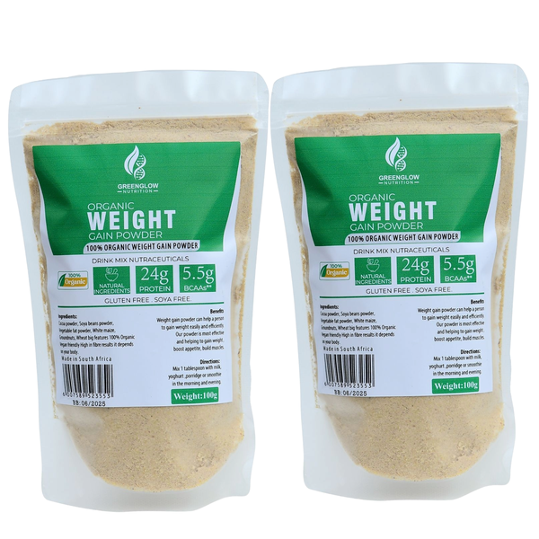 Greenglow 100% Organic Weight Gain Powder - 2 Pack