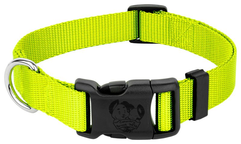 Durable Nylon Snap-N-Go Dog Collar - Lime Green