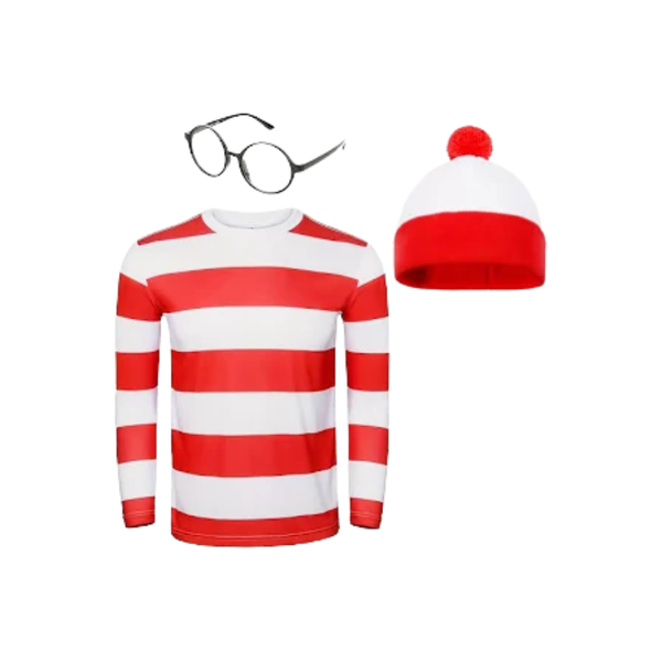Where's Wally Shirt, Hat &amp; Glasses