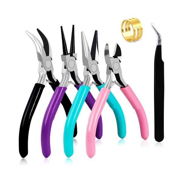 6-Piece Set of Jewelry Pliers, Jewelry Making Pliers Tools