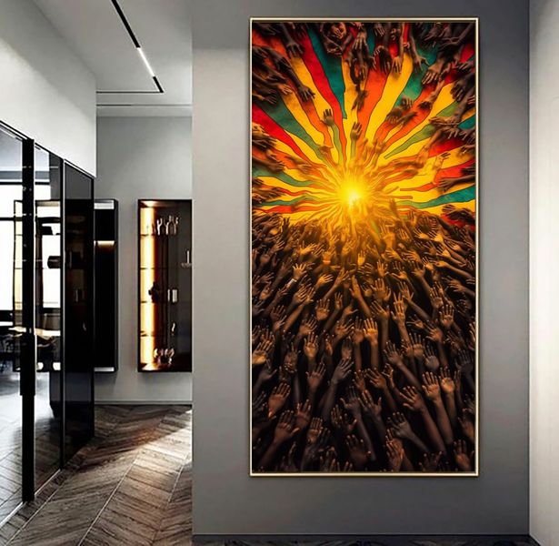 Canvas Wall Decor - Rasta Revolution Abstract - 0755