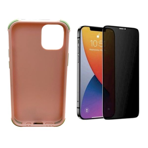 iPhone 12 Mini Privacy Anti Spy Screen Protector and Back Cover Combo