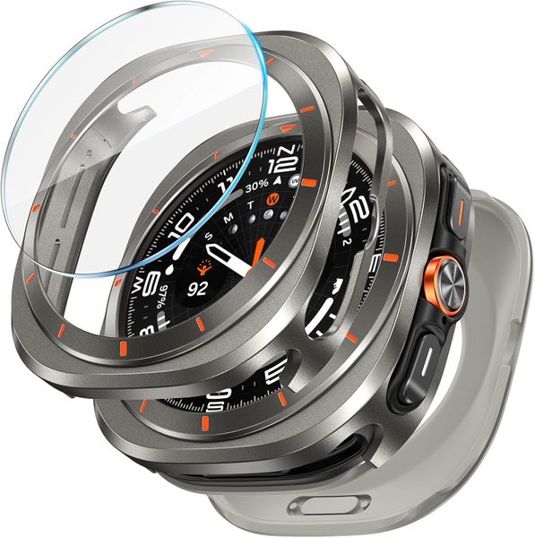 Metal Protective Case Compatible with Samsung Galaxy Watch Ultra 47mm-Grey
