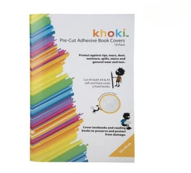 Durable A4 Pre-Cut Self-Adhesive Book Cover Sheets - 10pc