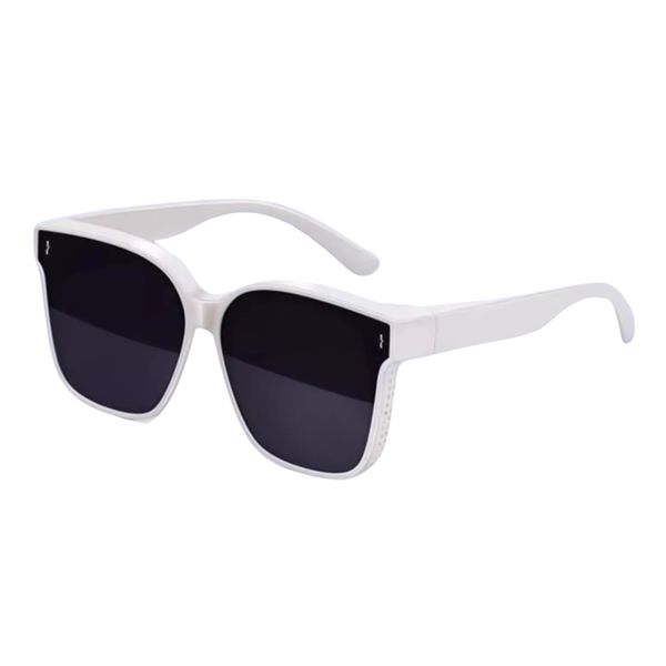 Photochromic Sunglasses - White Frame UV TAC Lenses - Fits Most Glasses