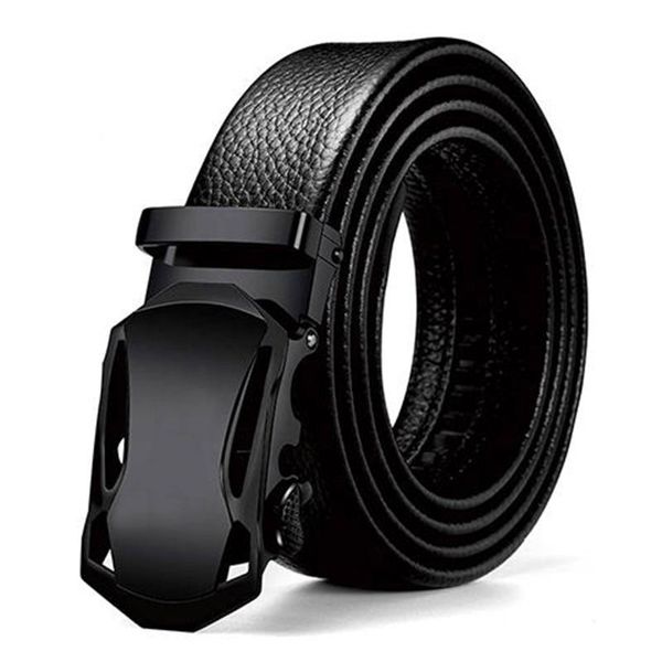 Automatic Buckle Men High-Grade Business Belt Holiday Gift Box Set - Black