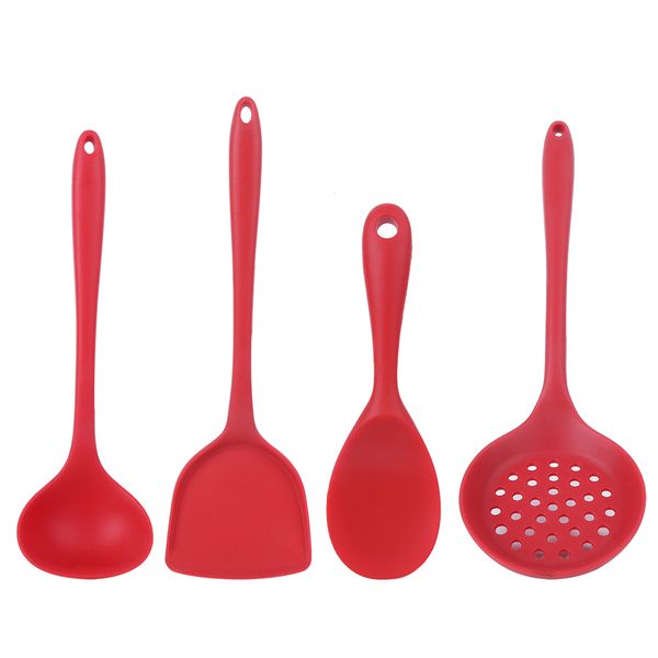 4piece Set Silicone Spoon Spatula Set Non-Stick Baking Cooking Tools