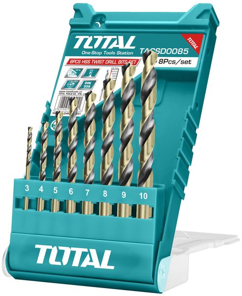 Total Tools HSS Twist Drill Bits Set 8Pcs (2 Sets)