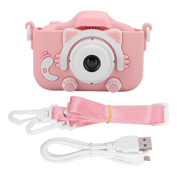 12MP Mini Cartoon Digital Camera Toy with Double for Children Kids Blue