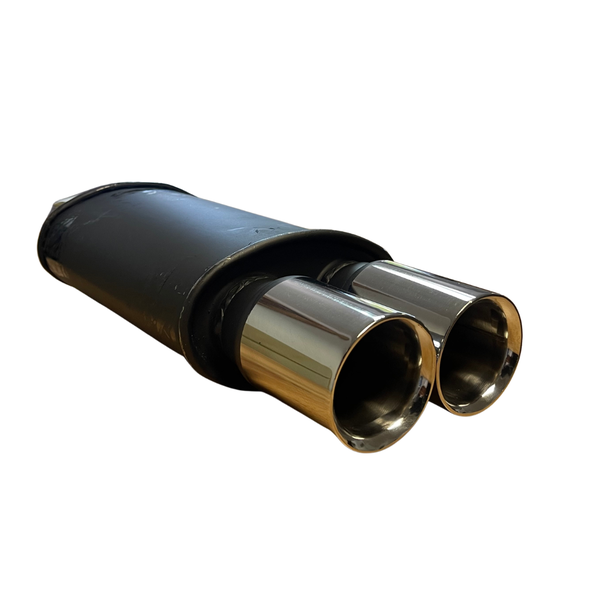 Sport Box Double Tailpipe - 63mm Inlet to 76mm Outlet