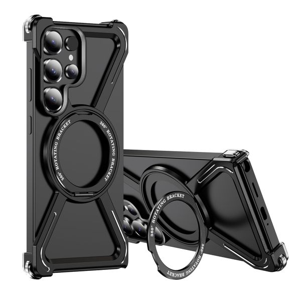 Apollo Metal Aluminum Case Compatible with Galaxy 25 Ultra (Black)