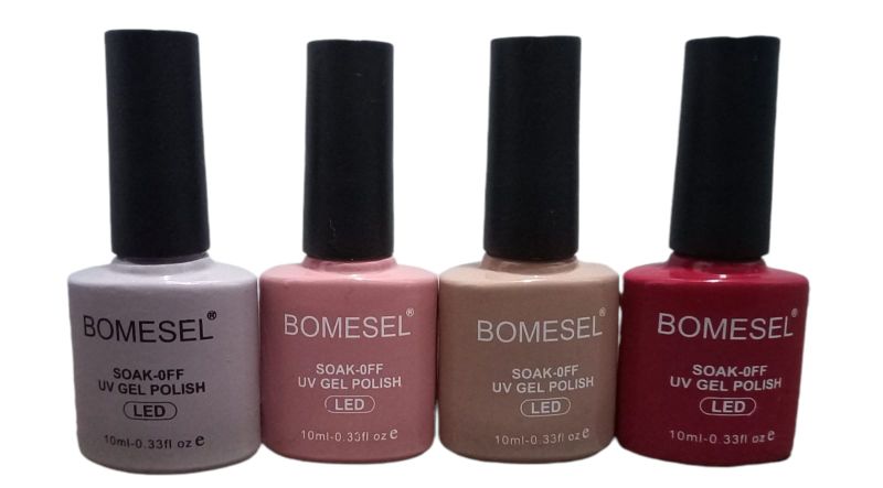 Bomesel UV Gel Nail Polish - Lipstick Shades - 4 Pack