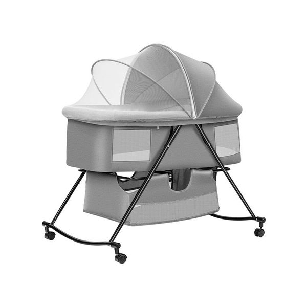 Baby Rocker Bassinet Crib &amp; Co-Sleeper with Detachable Mosquito Net