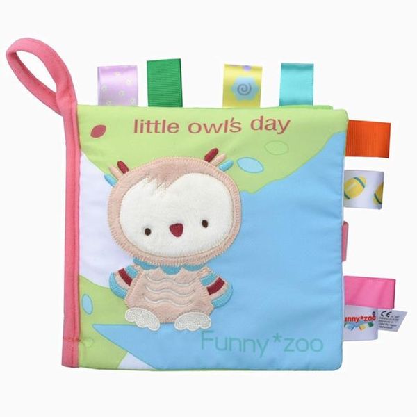 Soft Baby Label Cloth Book - Little Owl's Day