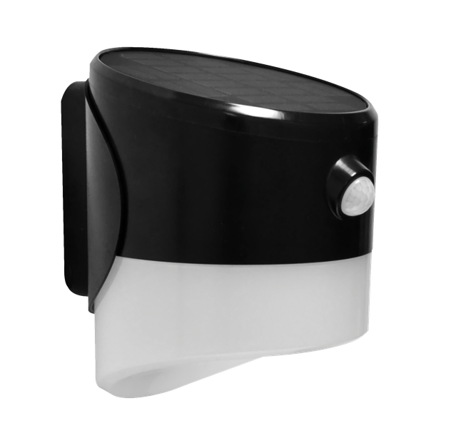Luceco - Solar Guardian PIR Wall Lantern Black IP44