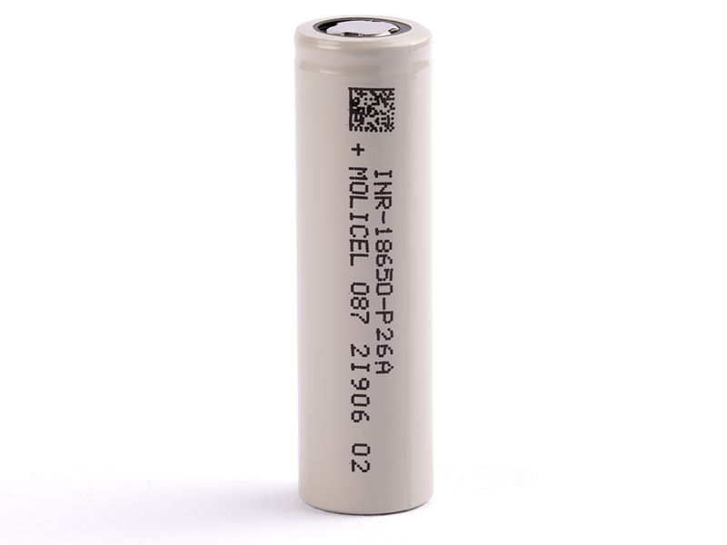 Molicel INR18650-P26A, 2600mAh 35A Li-ion battery, 3.6V - 3.7V