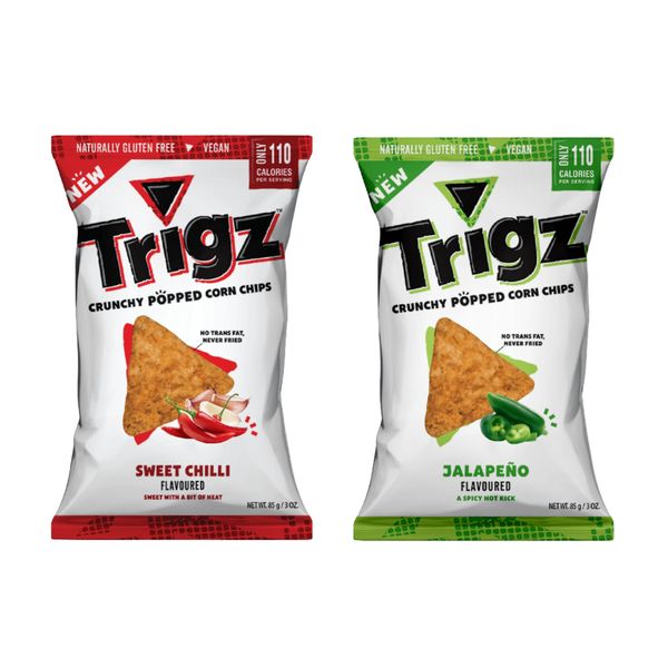 Trigz Crunchy Popped Corn Chips - Sweet Chilli &amp; Jalapeno (6 x 85g)