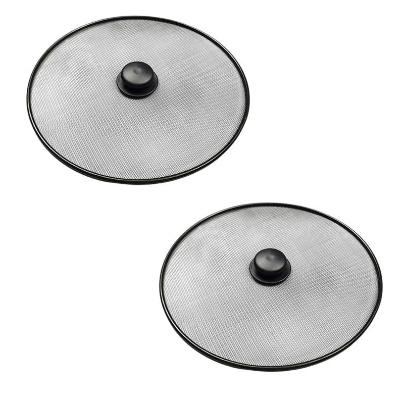 Set Of 2 Stainless Steel Cookware Lids With Plastic Handle Shop Today