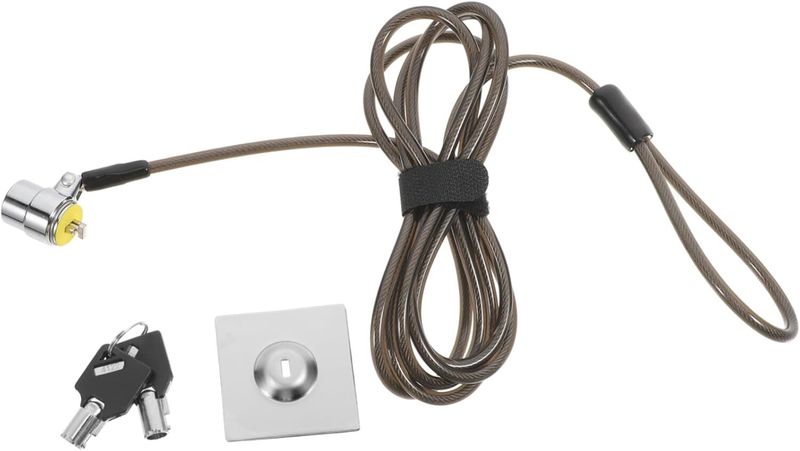 Portable Laptop Security Lock with Key Thickened Steel Cable for Notebook
